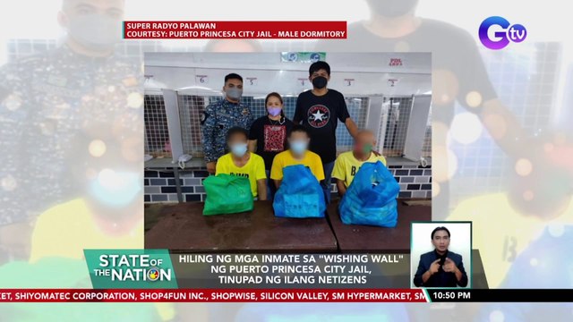 Hiling ng mga inmate sa Wishing Wall ng Puerto Princesa City Jail, tinupad ng ilang netizens | SONA