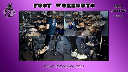 Drum Exercise | Foot Workouts (Part 24 - LRLLL) | Panos Geo
