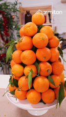 Centre de table pour Noël avec des clémentines