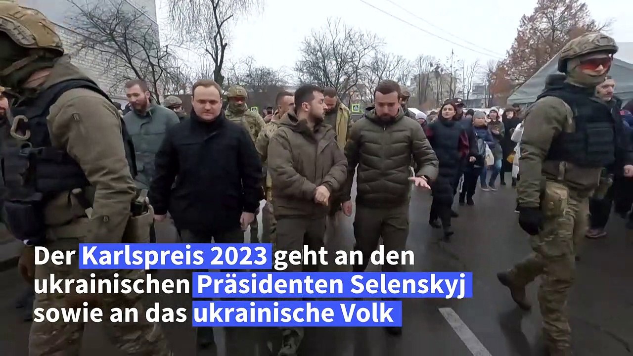 Karlspreis 2023 geht an ukrainischen Präsidenten Selenskyj und ukrainisches Volk