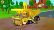 Truck Stuck in Mud Pulling Out JCB Cartoon Vehicles Video Concrete Mixer_ JCB Crane_ Ambulance(480P)_1