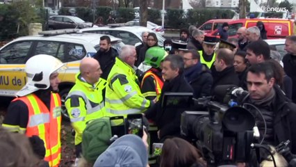 French interior minister visits scene of fire that killed 10 people including five children