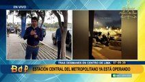 Metropolitano: Estación Central ya se encuentra operando tras desmanes en Centro de Lima
