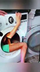 Woman Gets Stuck In Washing Machine