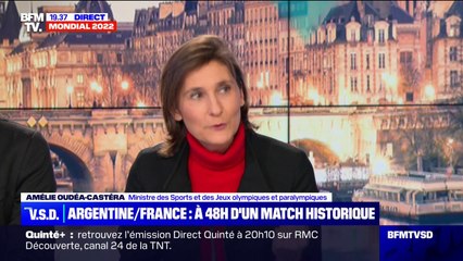 France-Argentine: "On a les crocs", affirme Amélie Oudéa-Castéra, ministre des Sports