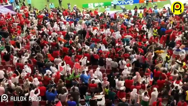 النشيد الوطني المغربي يسكت الجماهير الفرنسية في مبارة المغرب ضد فرنسا Morocco vs frensh