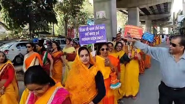 सम्मेद ​शिखर बचाने के लिए सड़क पर उतरा समाज