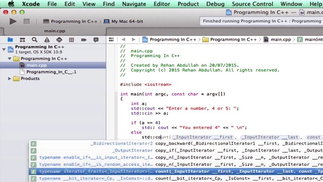Programming in C++ / X-Code || Tutorial 6 - If Else Statement