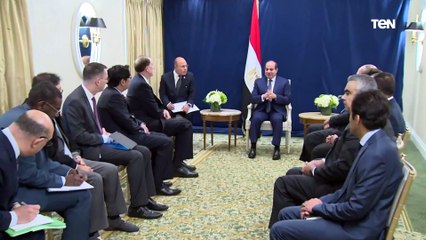 الرئيس السيسي يستقبل في مقر إقامته بواشنطن رئيس البنك الدولي