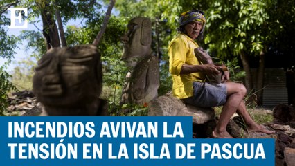 Los incendios calcinan las estatuas Maoi