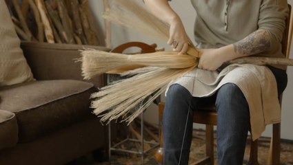 How Natural Broomsticks Are Woven By Hand