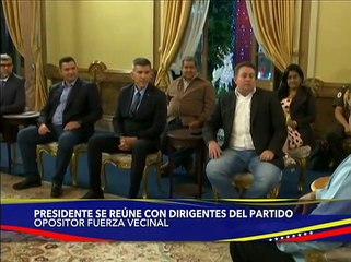 Presidente Nicolás Maduro se reúne con dirigentes del partido opositor Fuerza Vecinal