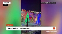 Starting to feel a lot like Christmas as snow dusts decorations in Utah