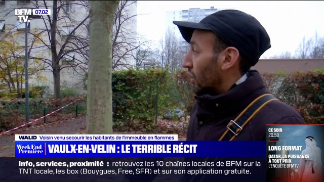 Elle a jeté son enfant et on l'a rattrapé : le récit de Walid, un voisin venu secourir les habitants de l'incendie de Vaulx-en-Velin