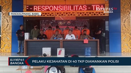 Pelaku Kejahatan di 40 Tkp di Pangkalpinang Diamankan Polisi
