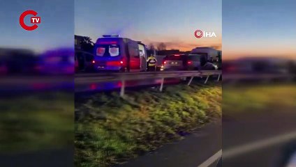 İstanbul'da feci kaza: Yol trafiğe kapandı