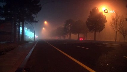 Ankara'da yoğun sis etkili oldu