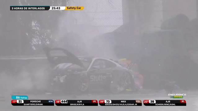 Imperio Endurance Brasil 2022 Race 1 Interlagos Ebrahim and other Huge Crash Rain Chaos