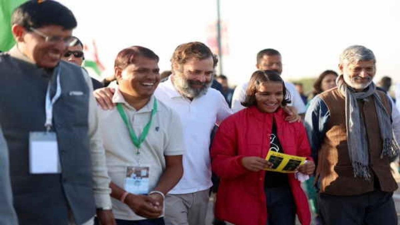 Rajasthan में दौसा में राहुल की भारत जोड़ो यात्र...