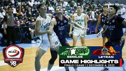 NCAA Season 98 Finals Game 1 | Game Highlights: Letran vs Benilde