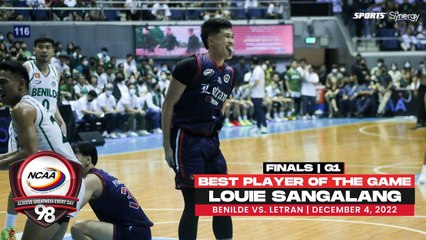 NCAA Season 98 Finals Game 1 | Best Player: Louie Sangalang (Letran vs Benilde)