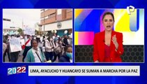 Mávila Huertas saluda marchas por la paz: “Desde aquí nos mantendremos firmes”