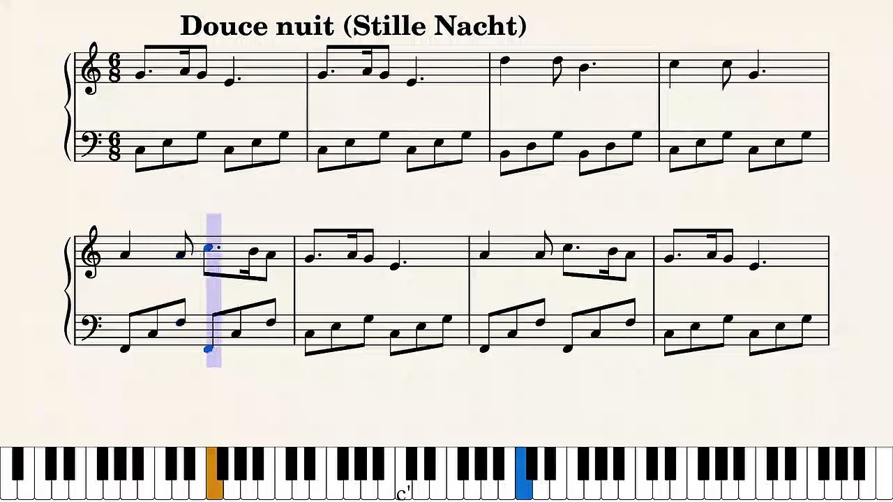 Chants de Noël traditionnels, piano facile