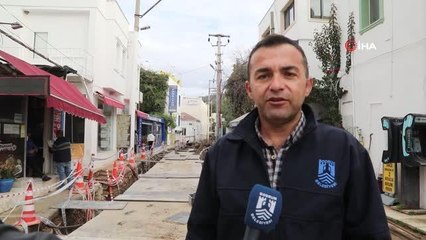 Bodrum'da sokakları selden kurtaracak altyapı çalışmaları aralıksız sürüyor