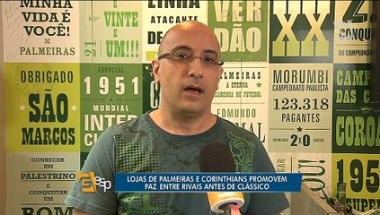 Lojas de Palmeiras e Corinthians pedem paz entre rivais