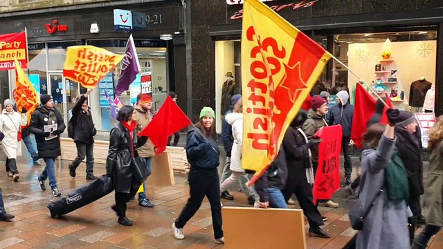 Glasgow Strike Solidarity - march to the RMT picket line