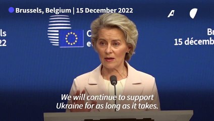 EU will support Ukraine 'for as long as it takes' says von der Leyen