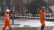 Residents evacuated after burst water main floods London street