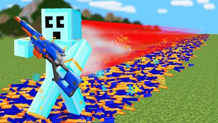 Minecraft but Everything I touch turns to NERF
