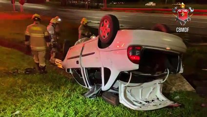 Homem morre após carro capotar na EPTG