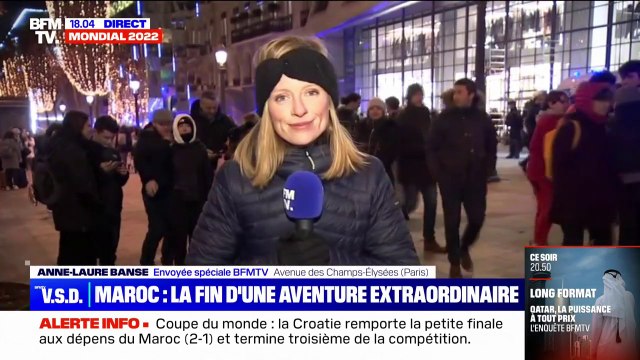 Maroc-Croatie: plus de 2450 policiers mobilisés sur les Champs-Élysées, mais pas de supporters