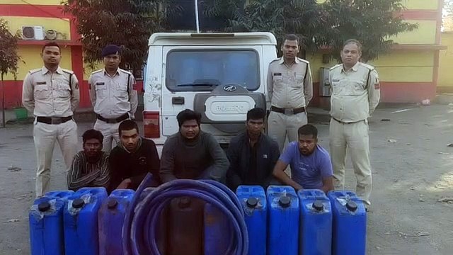 गेवरा खदान से डीजल चोरी, सरगना सहित पांच आरोपी पकड़ाए,