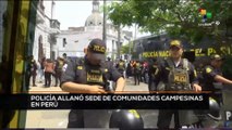teleSUR Noticias 15:30 17-12: Policía invadió sede de Comunidades Campesinas en Perú
