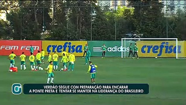 Verdão segue com preparação para enfrentar Ponte no Brasileiro