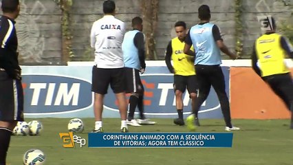 Corinthians animado com a sequência de vitórias