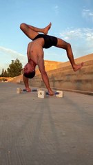 Guy Executes Intense Hollowback Pushups