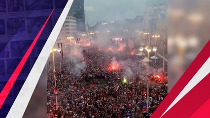 Euforia Warga Zagreb Rayakan Keberhasilan Kroasia Juara Ketiga Piala Dunia 2022