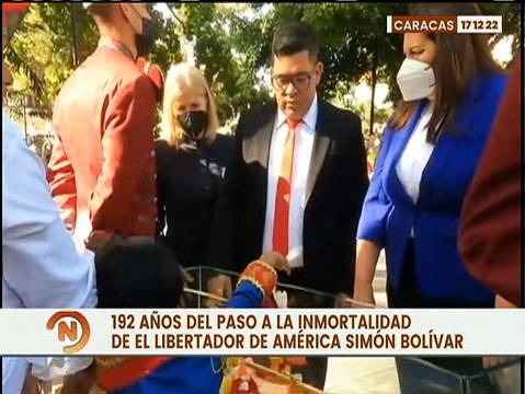 Gobierno de Caracas desde la Plaza Bolívar de Caracas conmemoran la Siembra del Padre de la Patria