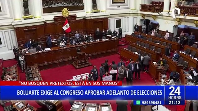 Dina Boluarte exige al Congreso reconsiderar la votación sobre adelanto de elecciones