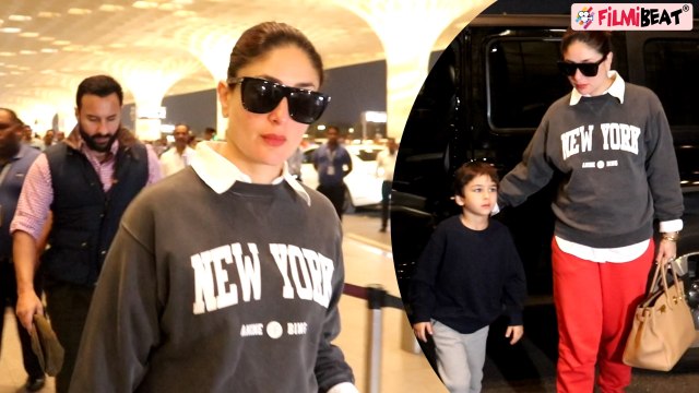 Kareena Kapoor, Taimur, Jeh और Saif Ali Khan निकले Winter Vacation के मनाने, Video Viral! FilmiBeat