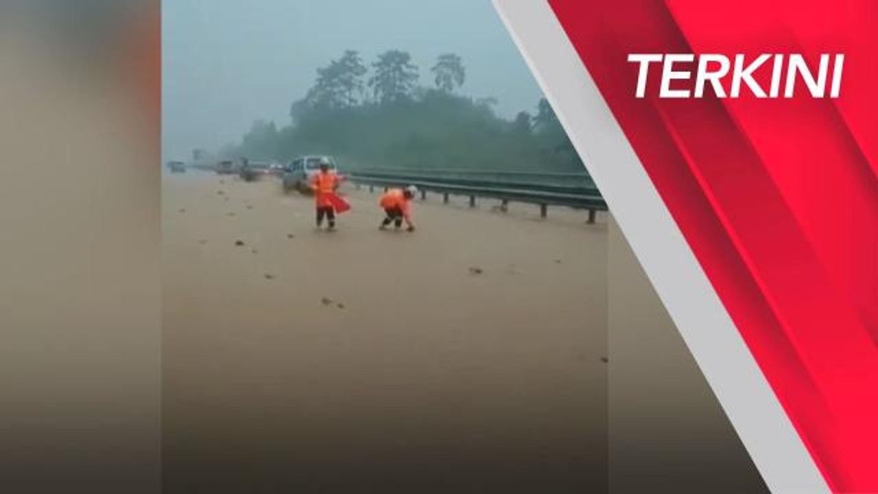[TERKINI] Banjir lumpur di KM393 LPT arah selatan