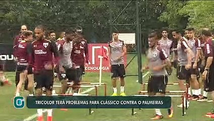 Tricolor terá problemas contra clássico com Palmeiras