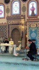 Camide nikah tartışma yarattı! Pasta kesip, hediye dağıttılar
