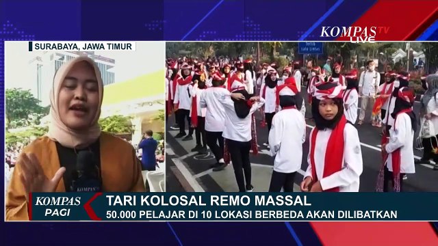 1.800 Pelajar Dilabatkan dalam Tari Kolosal Remo Massal di Surabaya