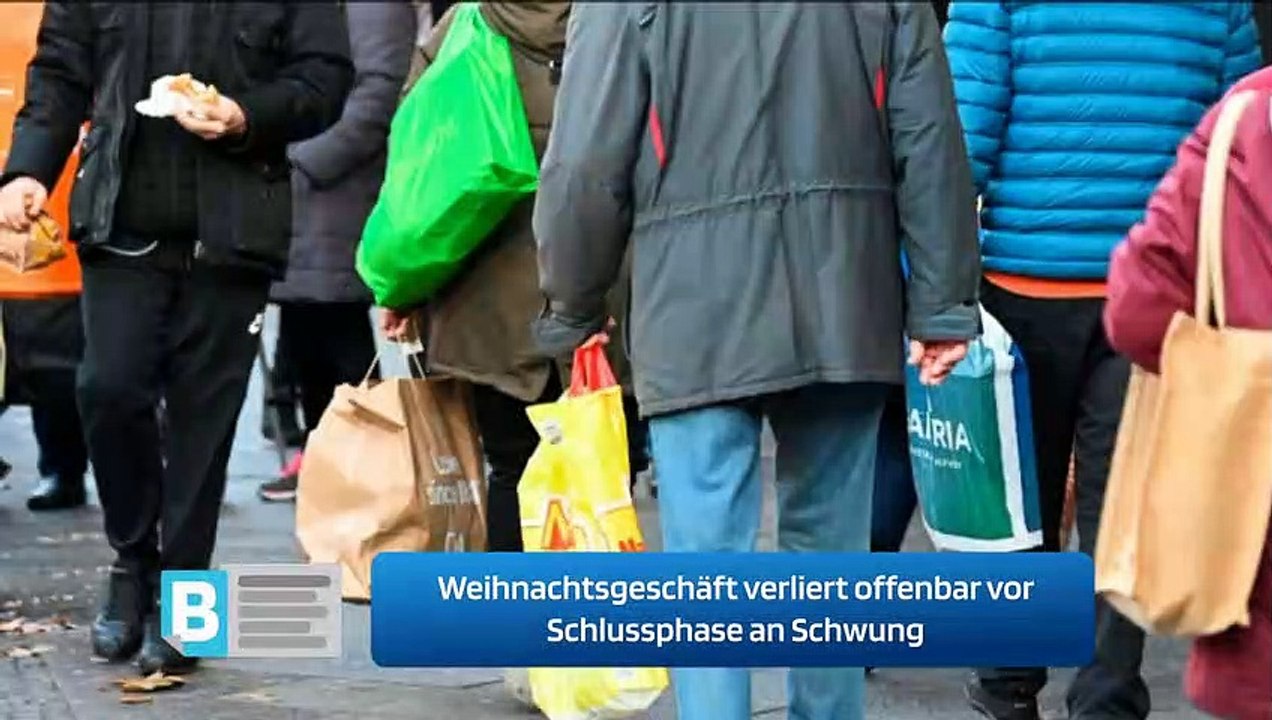 Weihnachtsgeschäft verliert offenbar vor Schlussphase an Schwung