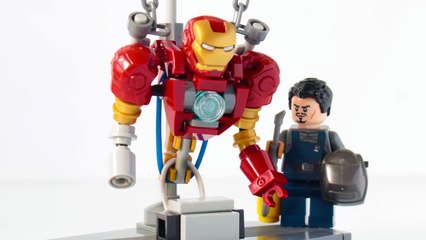 How to build Lego Iron Man construction lab MOC - 10